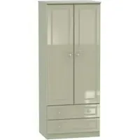 Balmoral 2 Door Wardrobe with Drawers - Mushroom