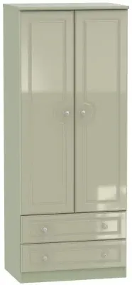Balmoral 2 Door Wardrobe with Drawers - Mushroom
