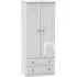 Balmoral 2 Door Wardrobe with Drawers - White