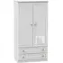 Balmoral 2 Door Wardrobe with Drawers - White