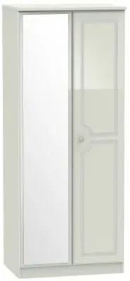 Balmoral 2 Door Wardrobe with Mirror - Cashmere