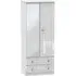 Balmoral 2 Door Wardrobe with Mirror - White