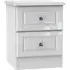 Balmoral 2 Drawer Bedside Cabinet - White