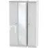Balmoral 3 Door Triple Wardrobe with Mirror - White