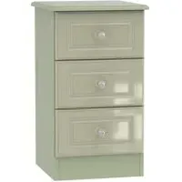 Balmoral 3 Drawer Bedside Cabinet - Mushroom