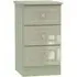 Balmoral 3 Drawer Bedside Cabinet - Mushroom