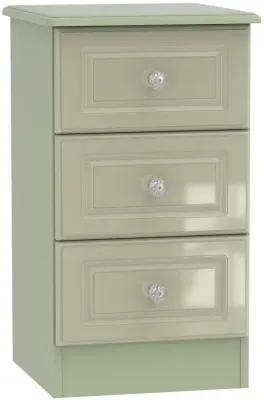 Balmoral 3 Drawer Bedside Cabinet - Mushroom image