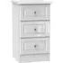 Balmoral 3 Drawer Bedside Cabinet - White Gloss
