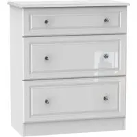 Balmoral 3 Drawer Deep Chest - White
