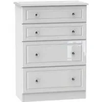Balmoral 4 Drawer Deep Chest - White