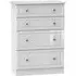 Balmoral 4 Drawer Deep Chest - White