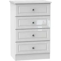 Balmoral 4 Drawer Midi Chest - White