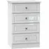 Balmoral 4 Drawer Midi Chest - White