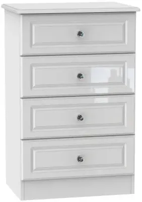 Balmoral 4 Drawer Midi Chest - White
