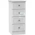 Balmoral 4 Drawer Narrow Chest - White Gloss