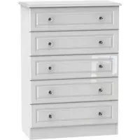 Balmoral 5 Drawer Chest - White