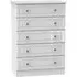Balmoral 5 Drawer Chest - White