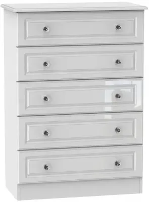 Balmoral 5 Drawer Chest - White
