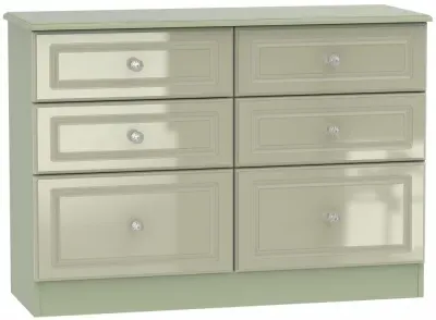 Balmoral 6 Drawer Midi Chest - Mushroom