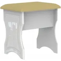 Balmoral Padded Dressing Stool - White