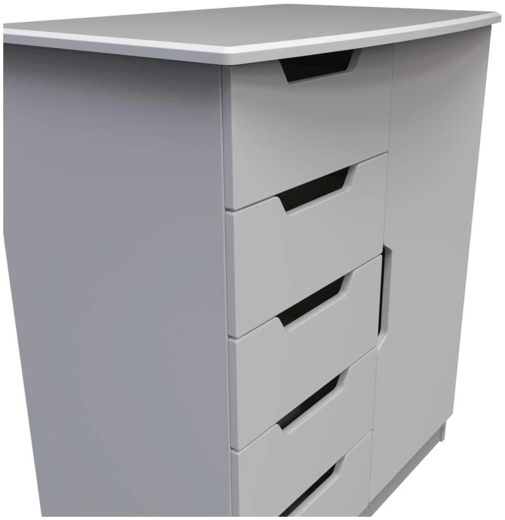 Bella 1 Door Midi Wardrobe - Grey