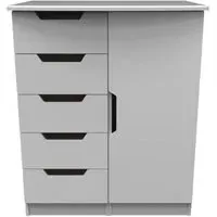 Bella 1 Door Midi Wardrobe - Grey