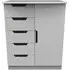 Bella 1 Door Midi Wardrobe - Grey