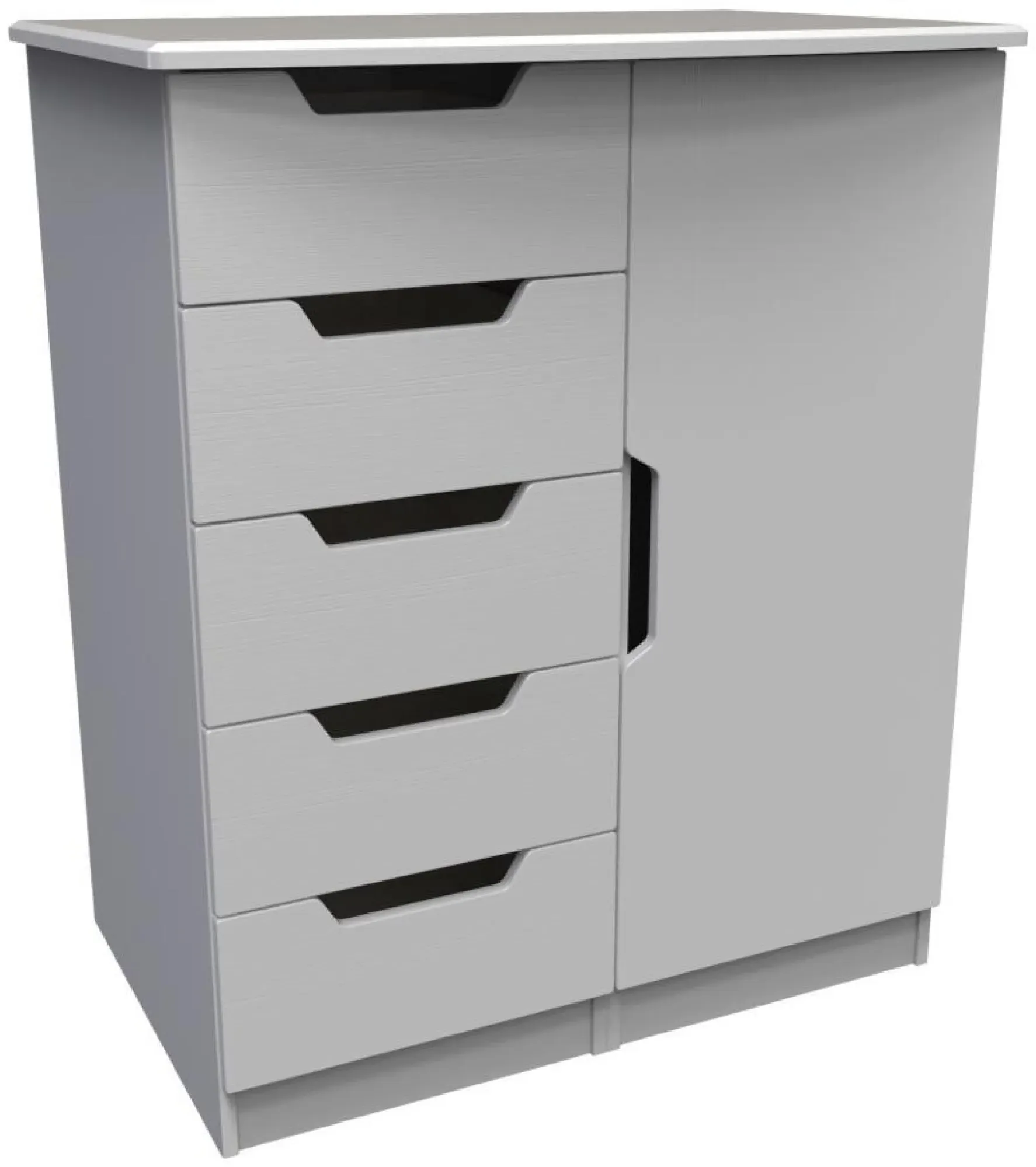 Bella 1 Door Midi Wardrobe - Grey Ash