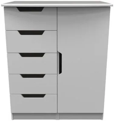 Bella 1 Door Midi Wardrobe - Grey Ash