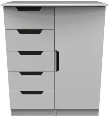 Bella 1 Door Midi Wardrobe - Grey image