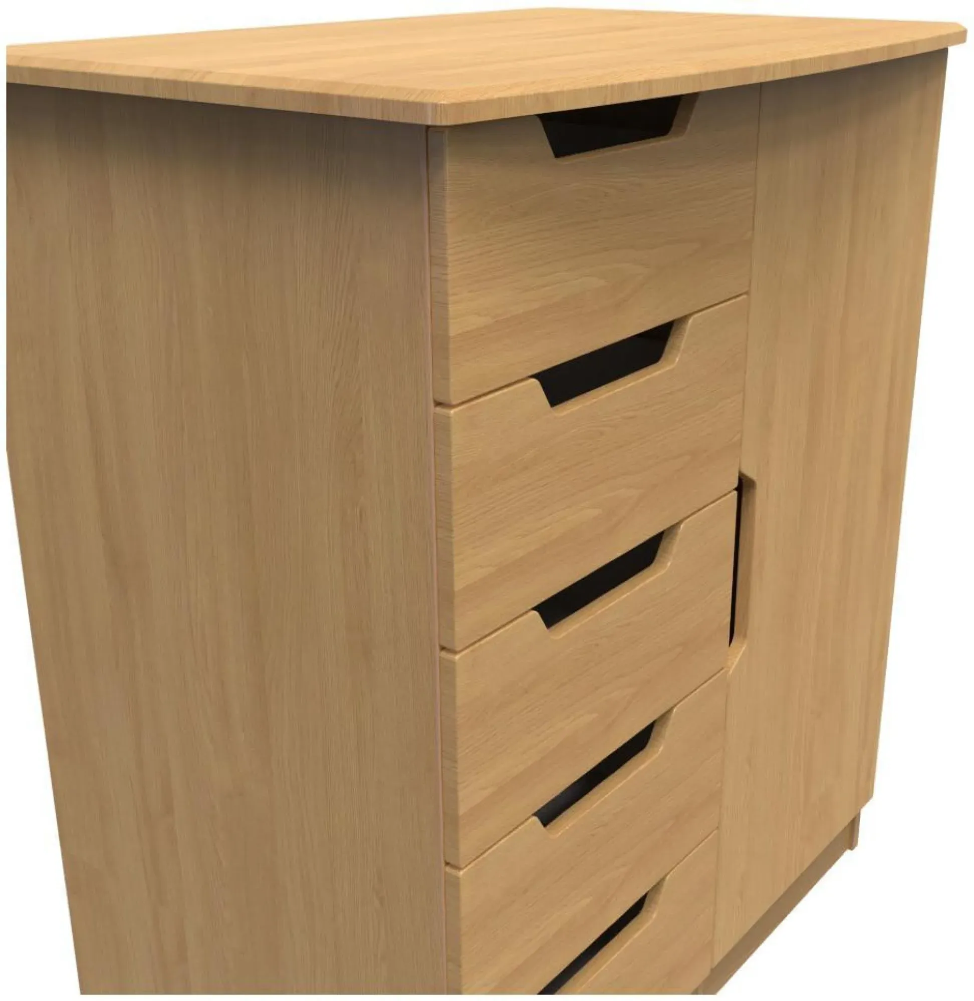 Bella 1 Door Midi Wardrobe - Oak