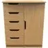 Bella 1 Door Midi Wardrobe - Oak
