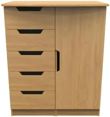 Bella 1 Door Midi Wardrobe - Oak