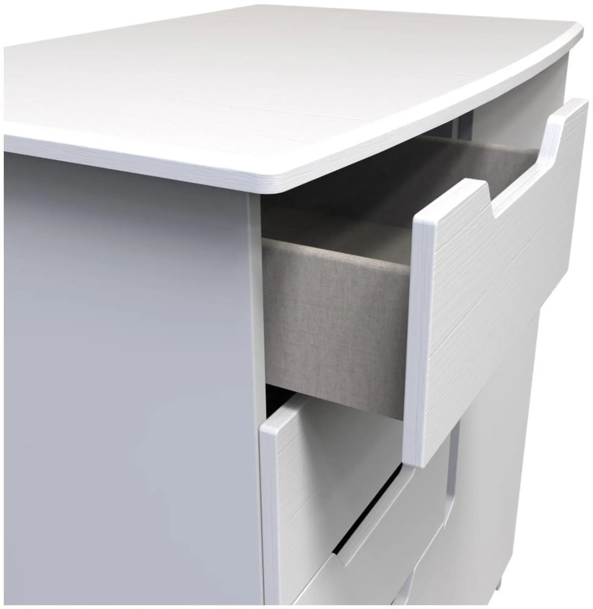 Bella 1 Door Midi Wardrobe - White Ash