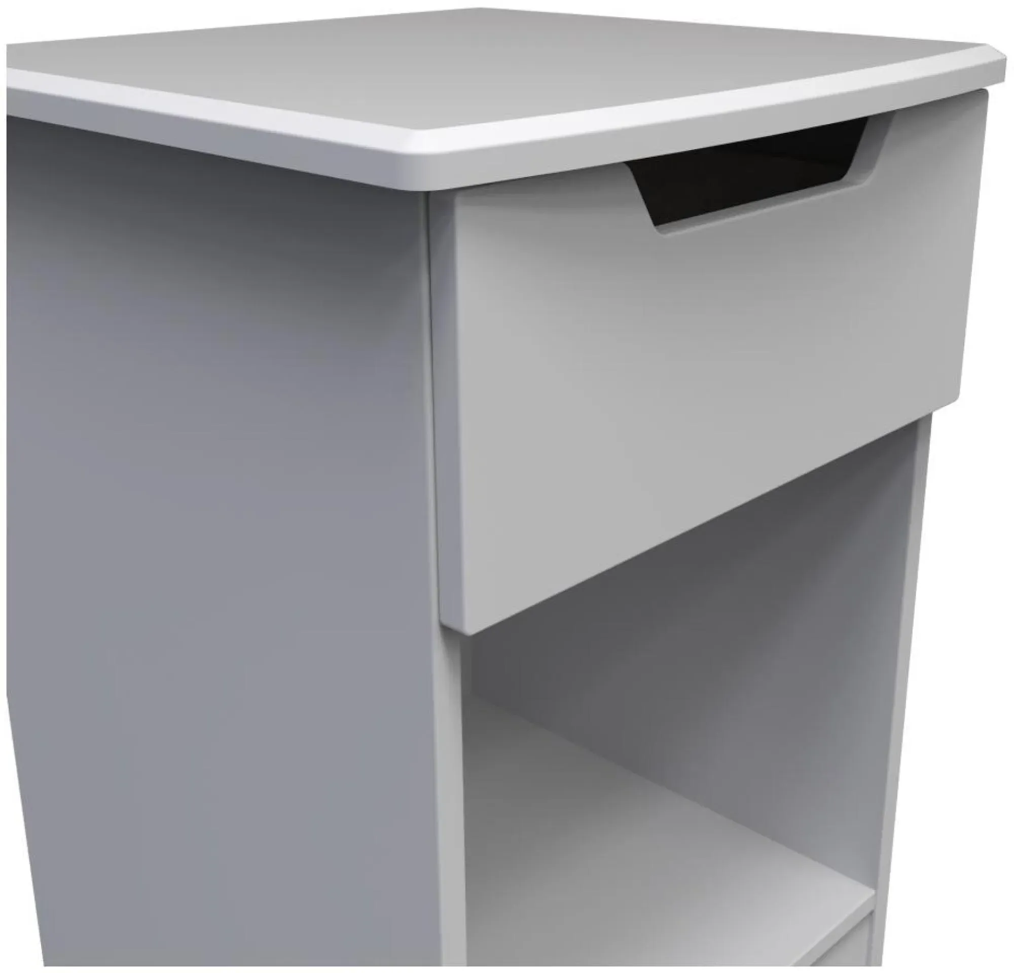 Bella 1 Drawer Bedside Cabinet - Grey