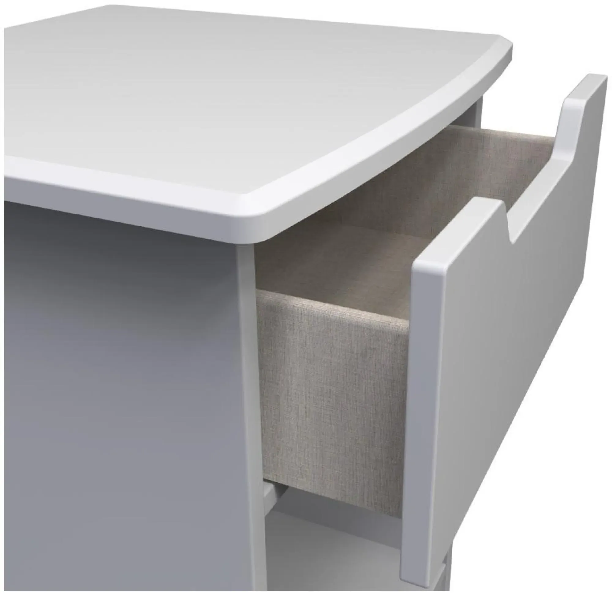 Bella 1 Drawer Bedside Cabinet - Grey