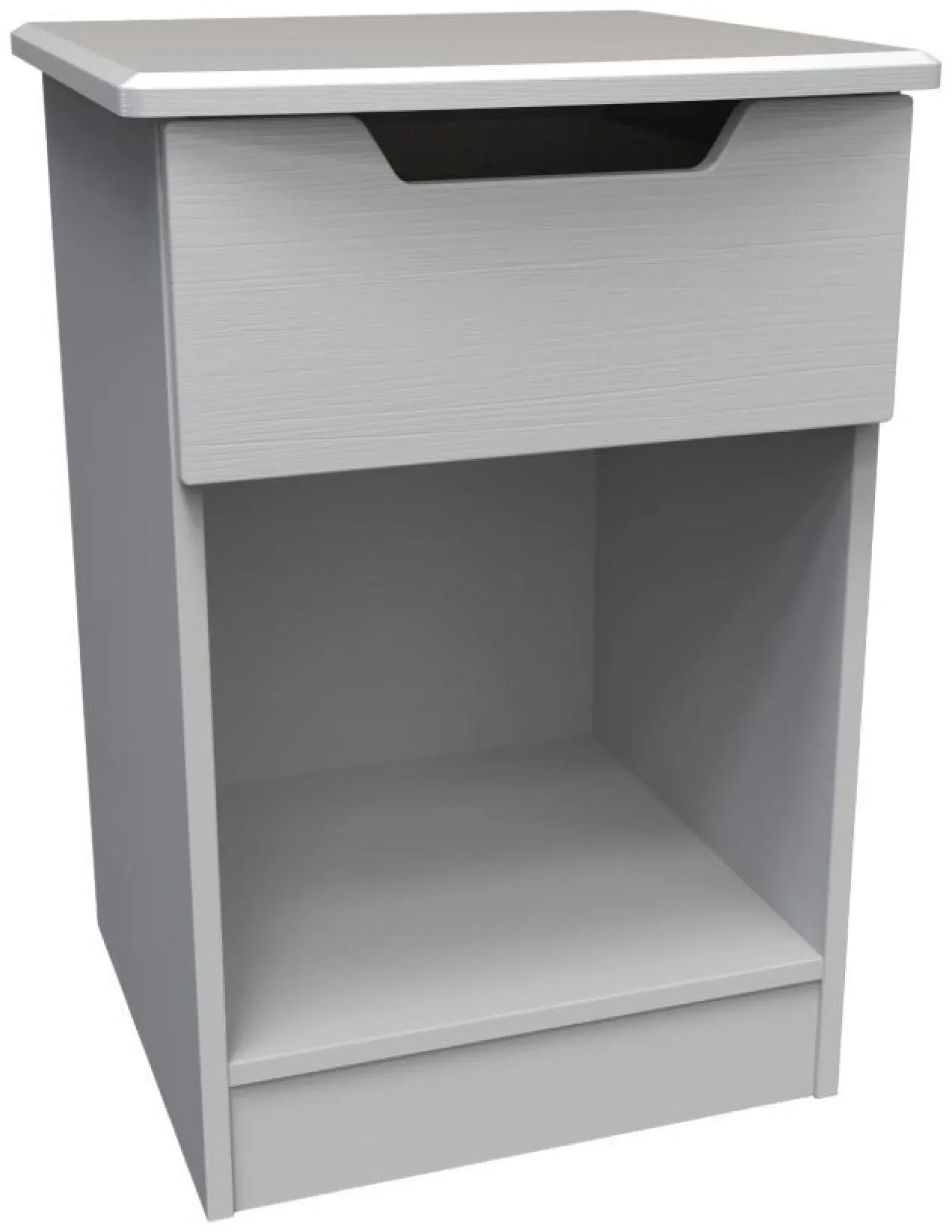 Bella 1 Drawer Bedside Cabinet - Grey, Ash