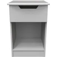 Bella 1 Drawer Bedside Cabinet - Grey, Ash