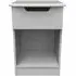 Bella 1 Drawer Bedside Cabinet - Grey, Ash