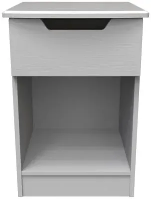 Bella 1 Drawer Bedside Cabinet - Grey, Ash