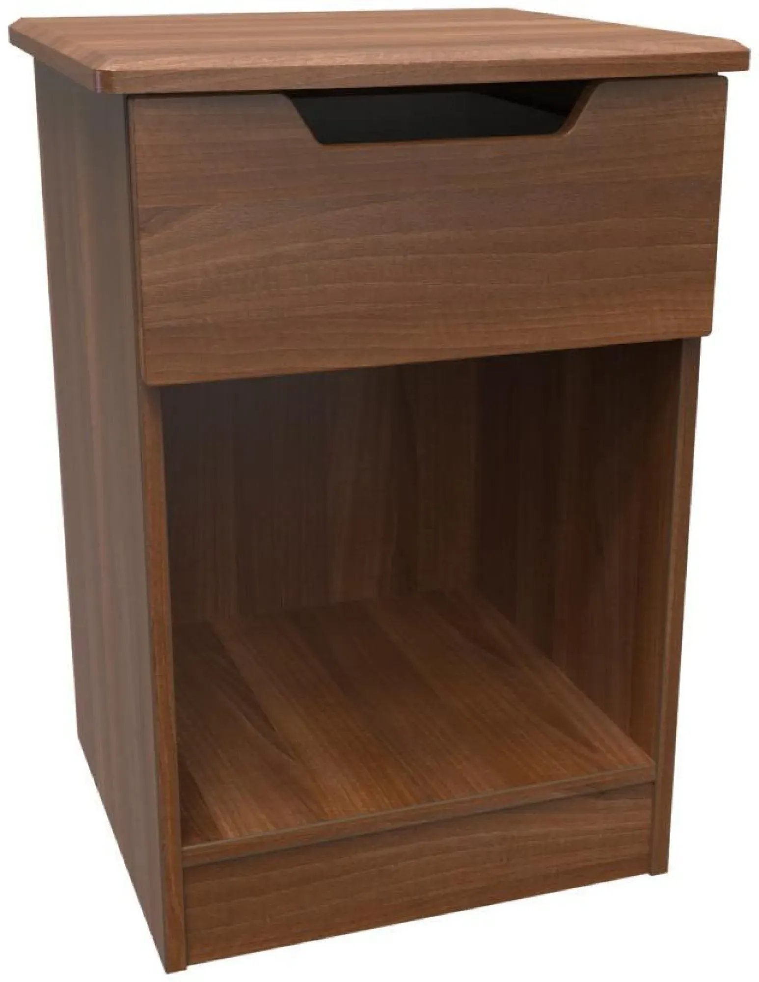 Bella 1 Drawer Bedside Cabinet - Walnut
