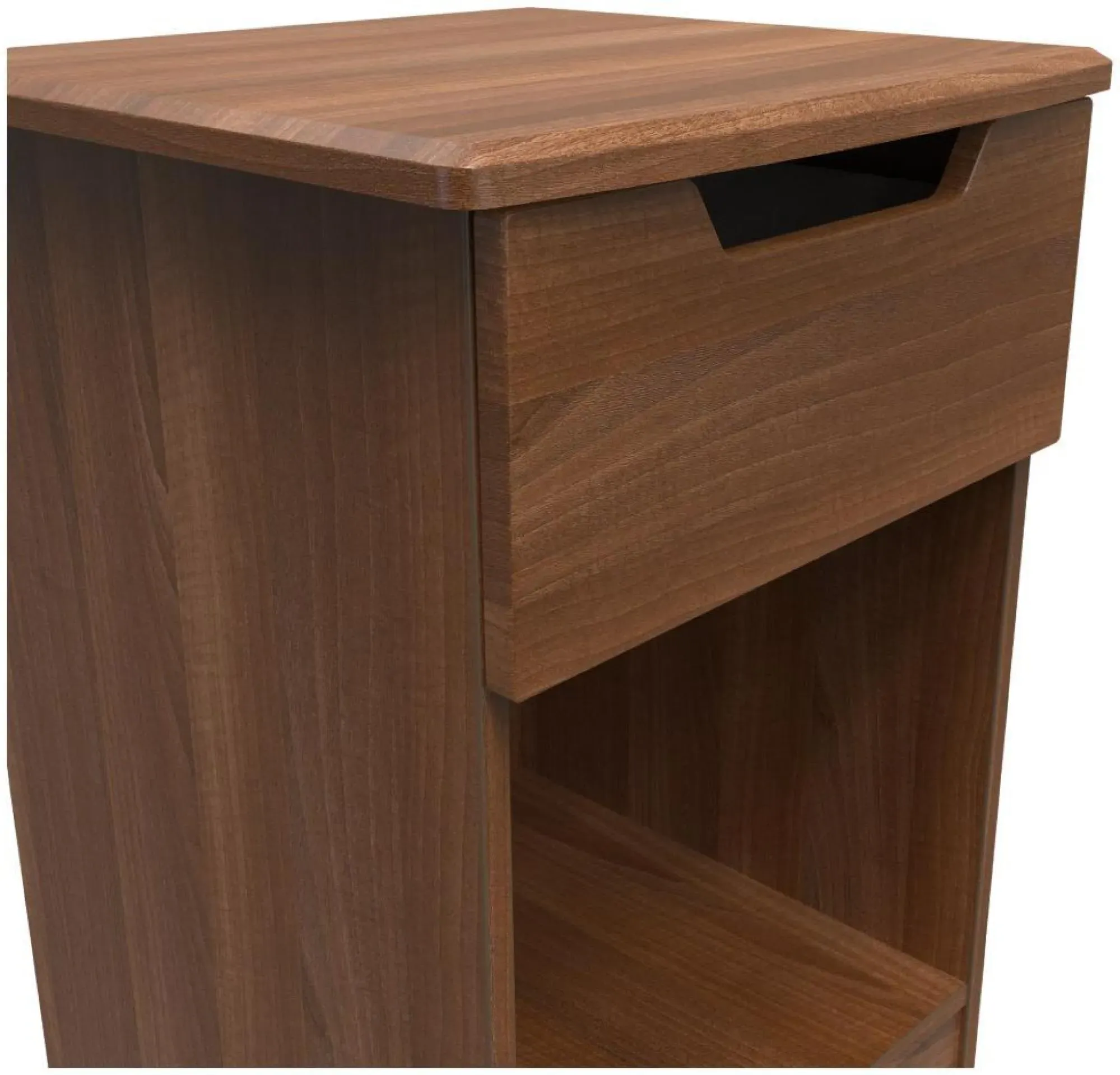 Bella 1 Drawer Bedside Cabinet - Walnut