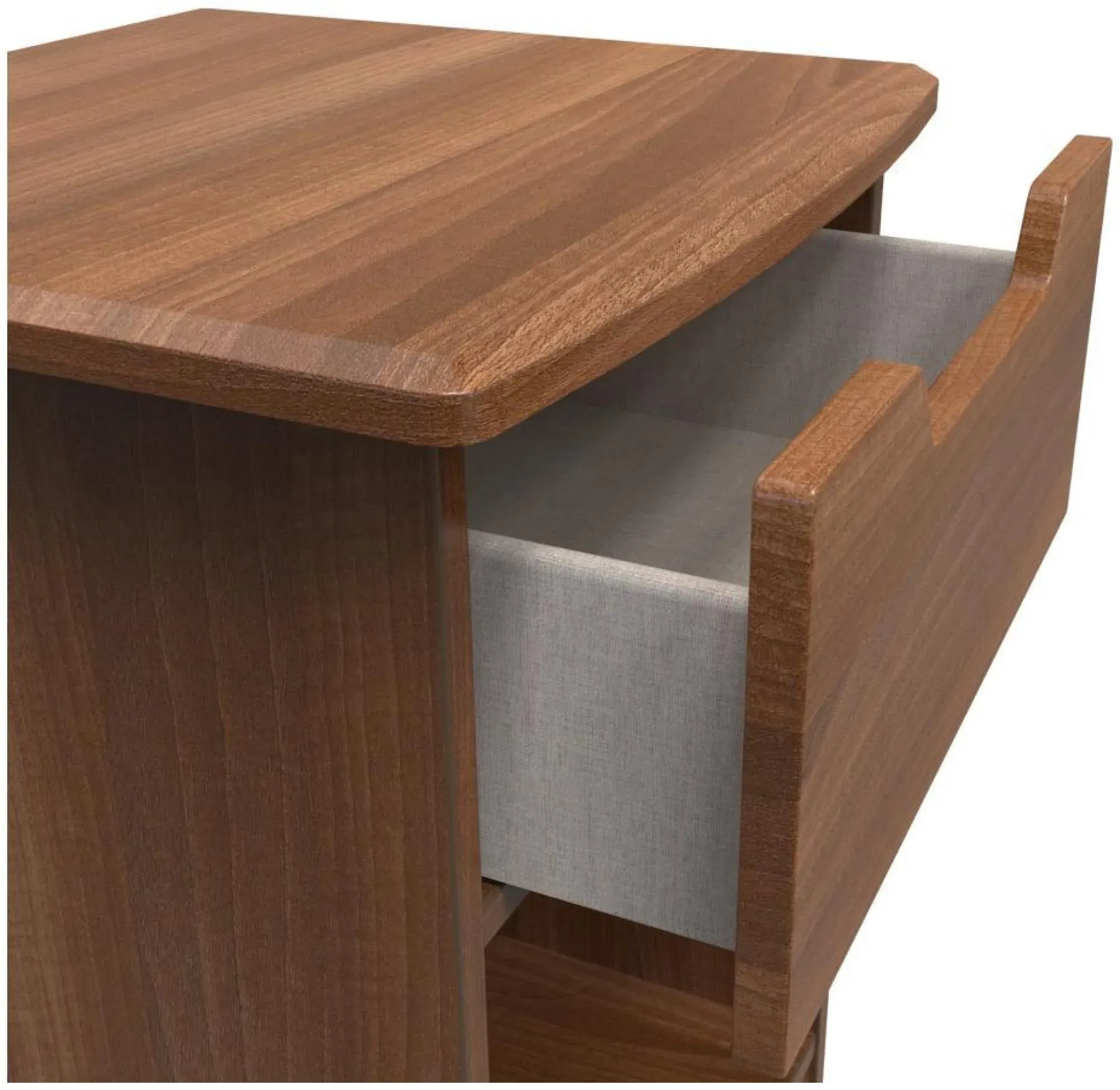 Bella 1 Drawer Bedside Cabinet - Walnut