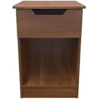 Bella 1 Drawer Bedside Cabinet - Walnut