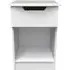 Bella 1 Drawer Bedside Cabinet - White, Ash