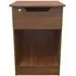 Bella 1 Drawer Bedside Table with Lock - Walnut