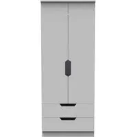Bella 2 Door 2 Drawer Double Wardrobe - Grey