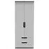 Bella 2 Door 2 Drawer Double Wardrobe - Grey