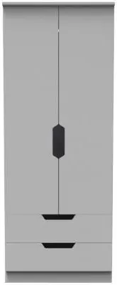 Bella 2 Door 2 Drawer Double Wardrobe - Grey Ash