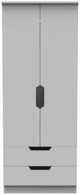 Bella 2 Door 2 Drawer Double Wardrobe - Grey image